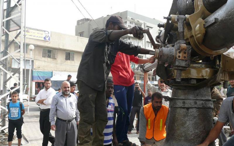 صور: المدفع الأثري الذي وجد ببحر دير البلح‎