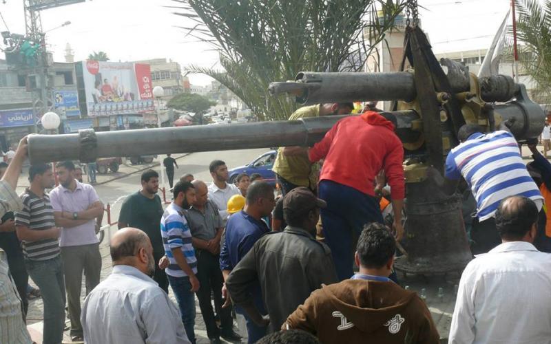 صور: المدفع الأثري الذي وجد ببحر دير البلح‎