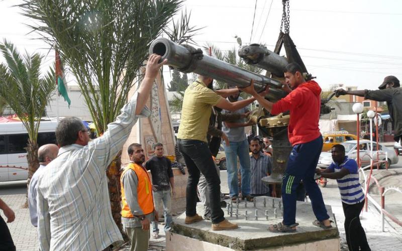 صور: المدفع الأثري الذي وجد ببحر دير البلح‎