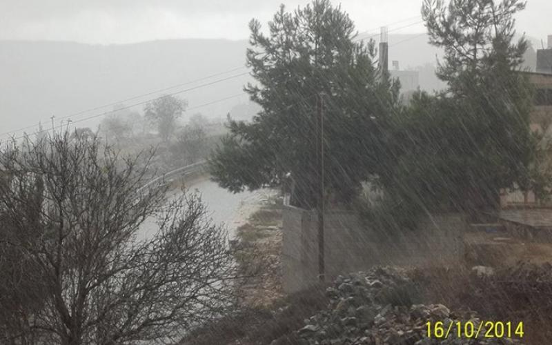 صور: أمطار الخير تهطل على نابلس
