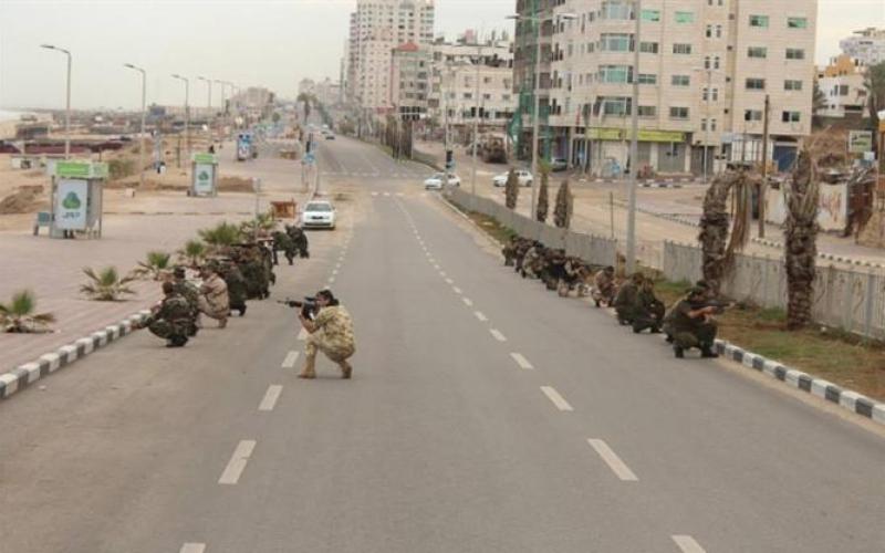 صور: مسير عسكري لقوات الأمن الوطني في غزة