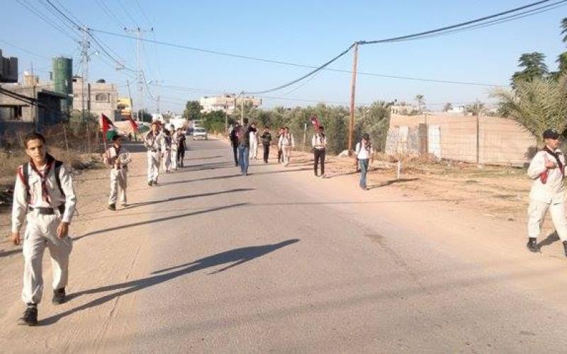 بالصور: مسير لـ"كشافة الأخوة" بالنصيرات