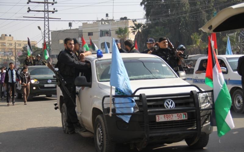 صور: عرض أجهزة الأمن بمدينة خان يونس