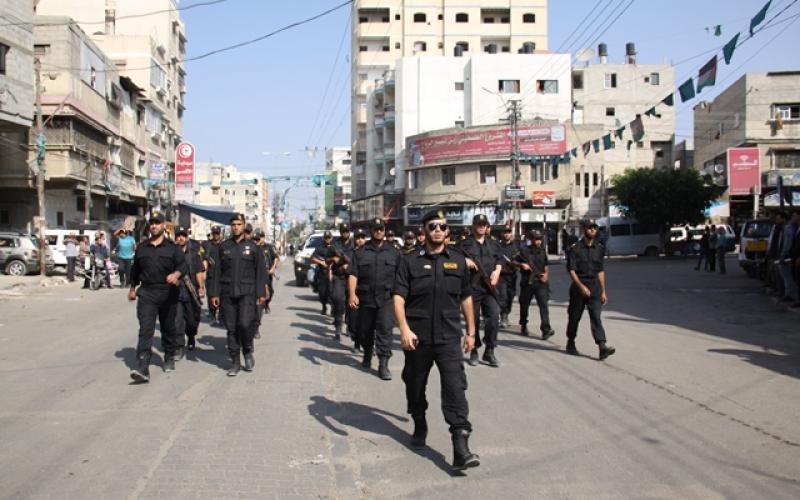 صور: عرض أجهزة الأمن بمدينة خان يونس