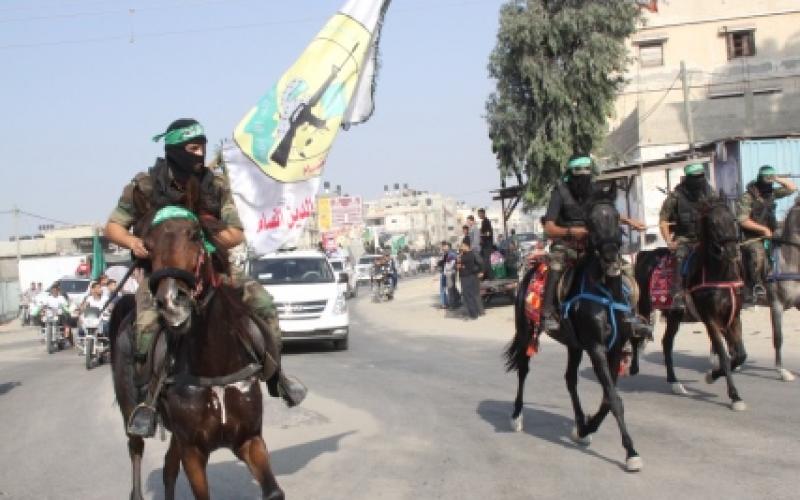صور: خانيونس: القسام يحتفي بذكرى "السجيل"