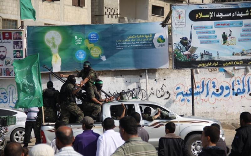 صور: خانيونس: القسام يحتفي بذكرى "السجيل"