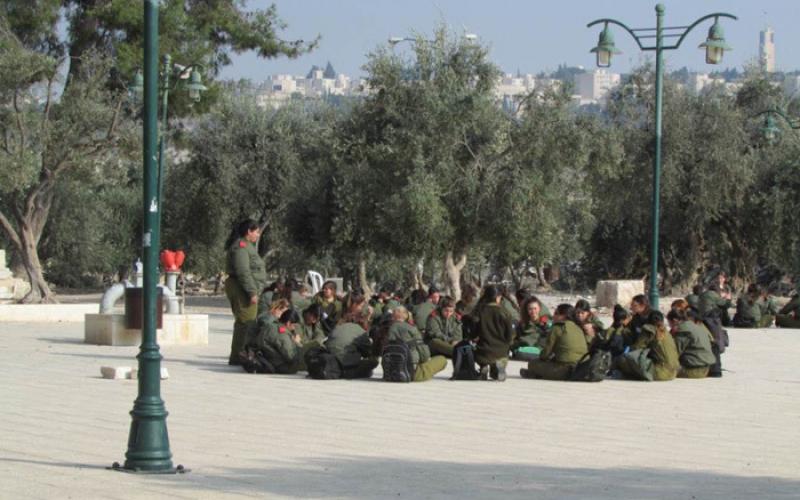 بالصور: مجندات الاحتلال يُدنسن الأقصى