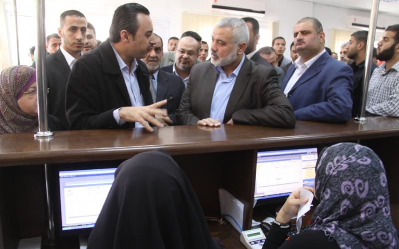 صور: هنية يزور المؤسسات القضائية بغزة