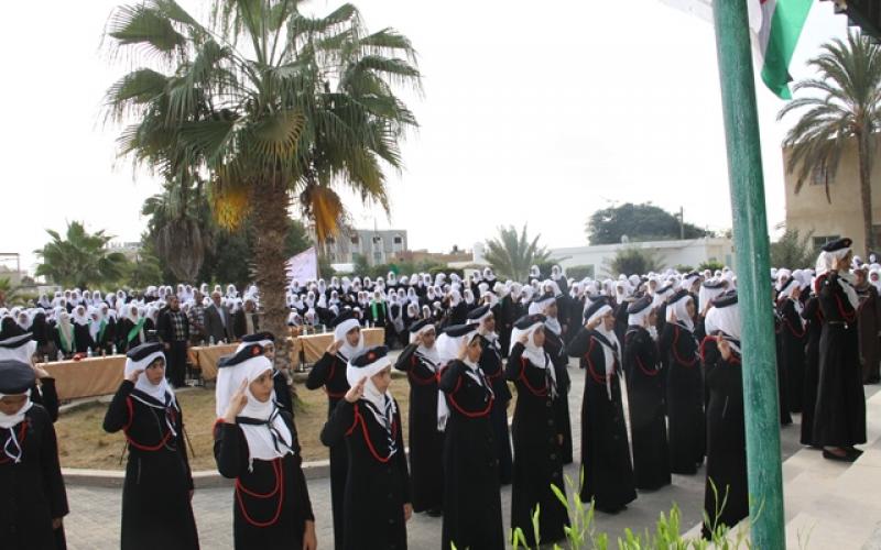 صور: احتفاء طالبات بذكرى السجيل بخانيونس