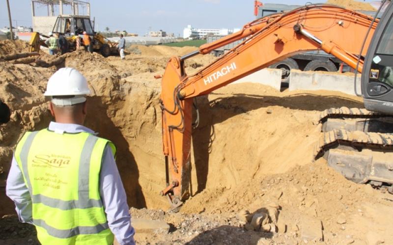 بالصور: مشروع لاستغلال الأمطار المتجمعة بغزة
