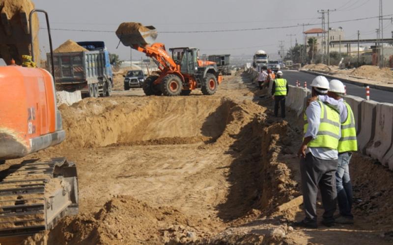 بالصور: مشروع لاستغلال الأمطار المتجمعة بغزة