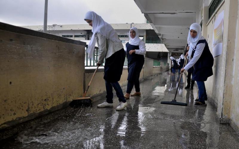 صور: الأمطار تقتحم مدارس غزة المتضررة