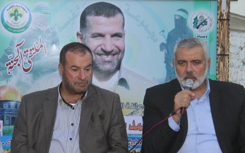 صور: هنية وقيادة "حماس" يزورون بيت الشهيد الجعبري