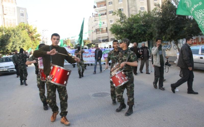 صور عرض كشفي بمناسبة انطلاقة حماس‎