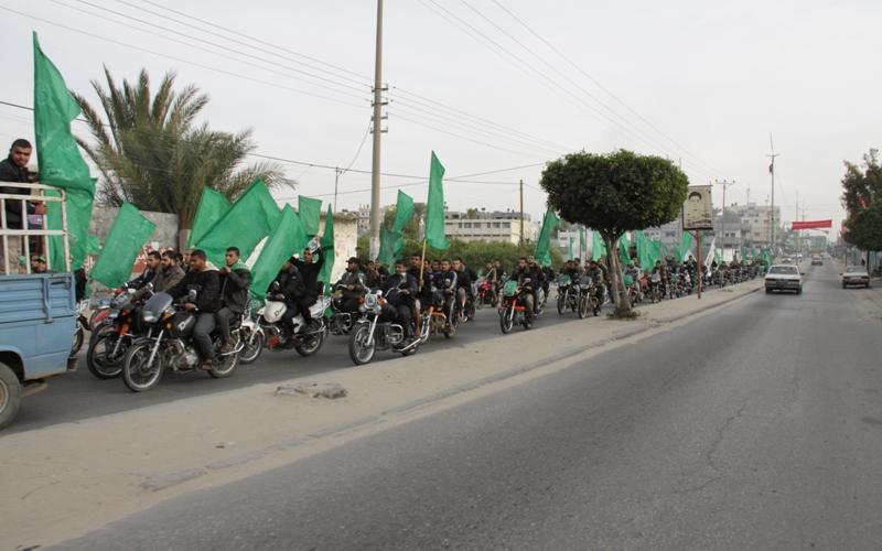 رفح :طوفان حماس الأخضر في ذكرى انطلاقتها