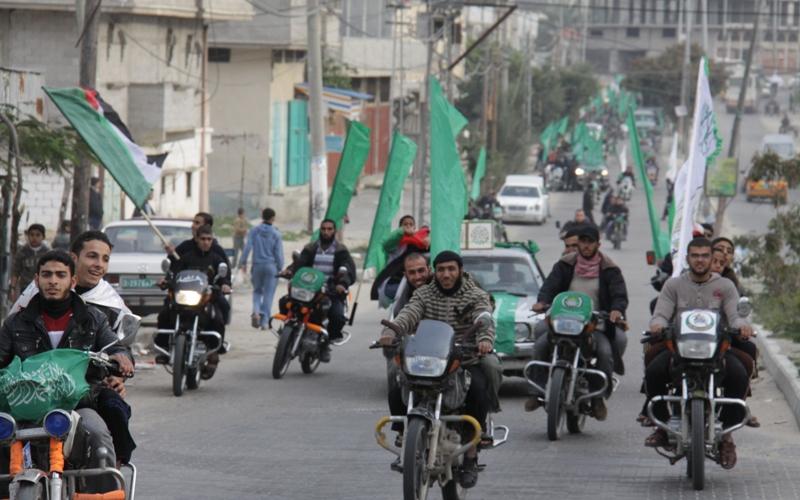 رفح :طوفان حماس الأخضر في ذكرى انطلاقتها