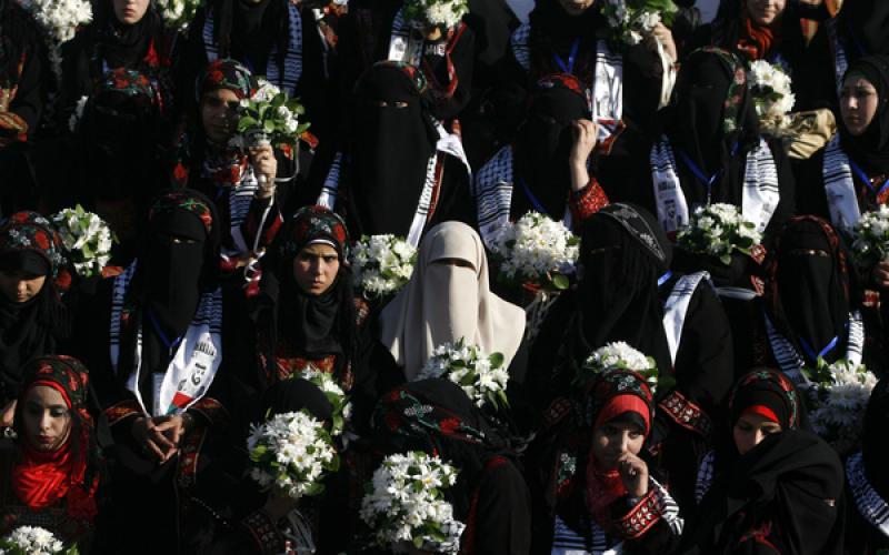 صور.. زفاف جماعي بمحافظة رفح جنوب القطاع