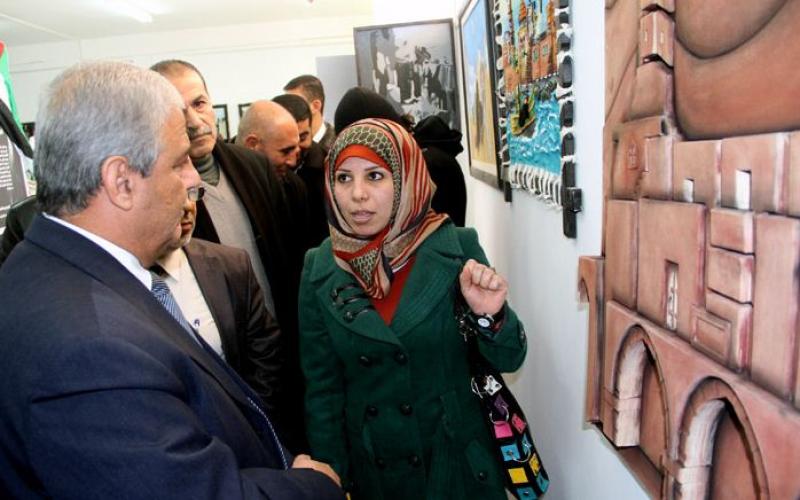 بالصور.. افتتاح معرض إبداع بجامعة الأقصى