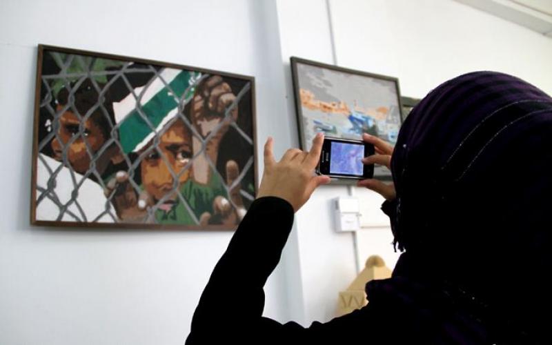 بالصور.. افتتاح معرض إبداع بجامعة الأقصى