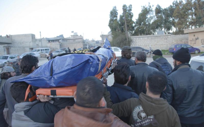 صور.. جنازة الشهيد "الصقر" في ادلب