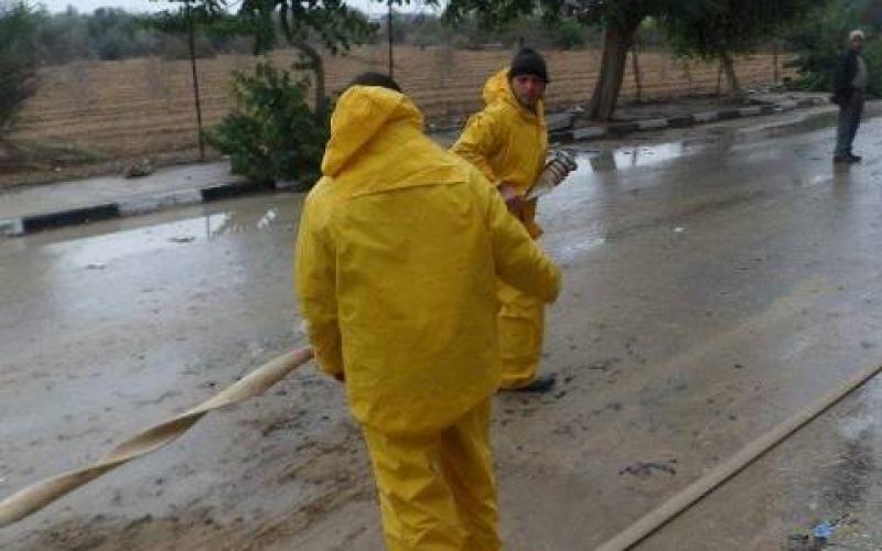 صور: أجواء المنخفض الجوي بخانيونس