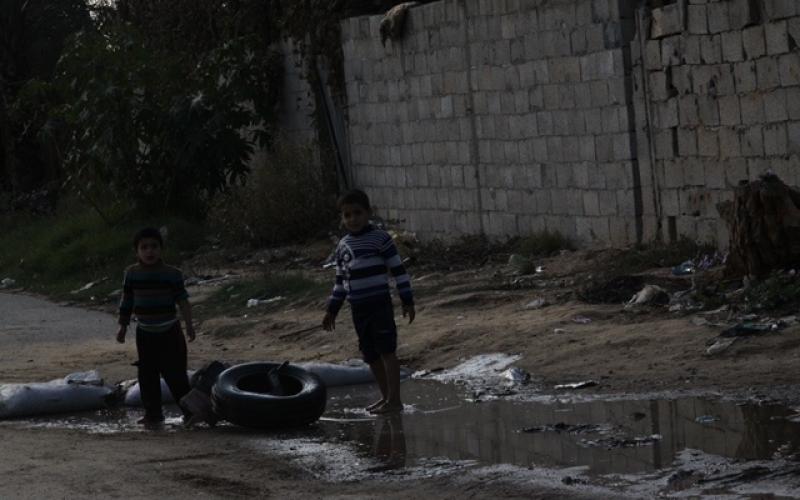 صور: أجواء المنخفض الجوي بخانيونس