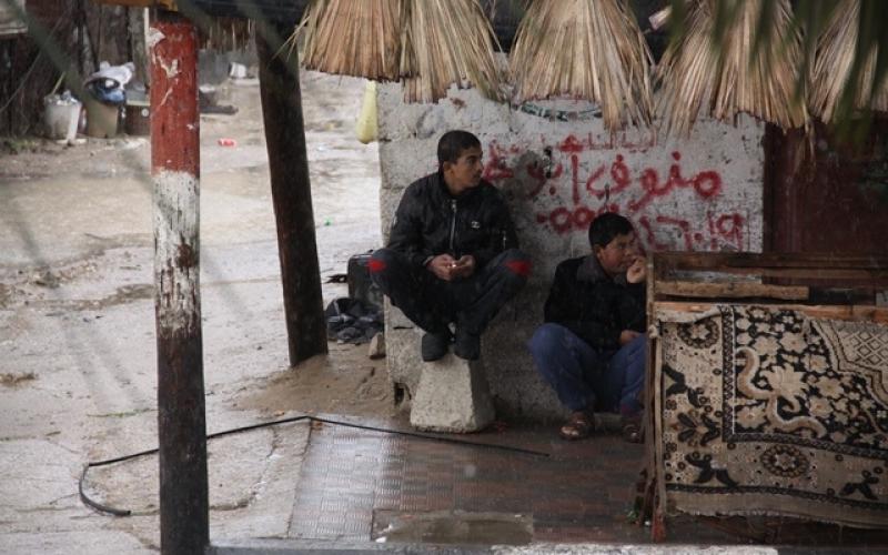 صور: أجواء المنخفض الجوي بخانيونس