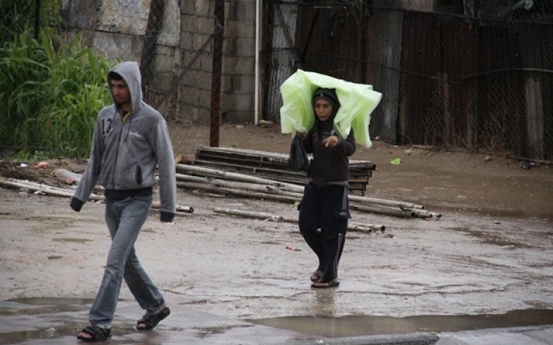 صور: أجواء المنخفض الجوي بخانيونس