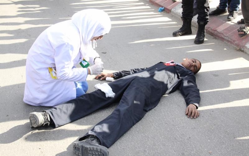 بالصور: مناورة للدفاع المدني بخانيونس