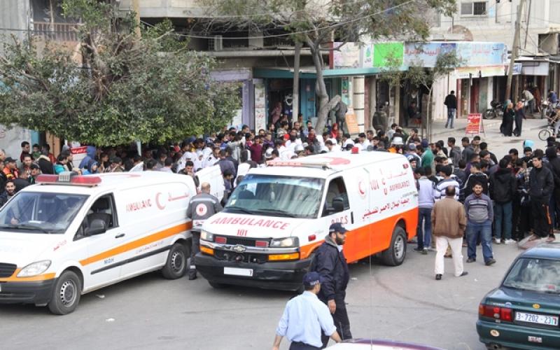 بالصور: مناورة للدفاع المدني بخانيونس