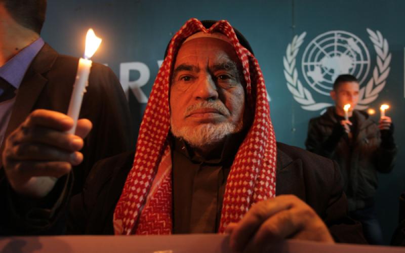 صور: وقفة من غزة مع منكوبي مخيم اليرموك
