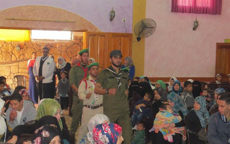 صور:كشافة البريج تشارك باليوم العالمي للمعاق