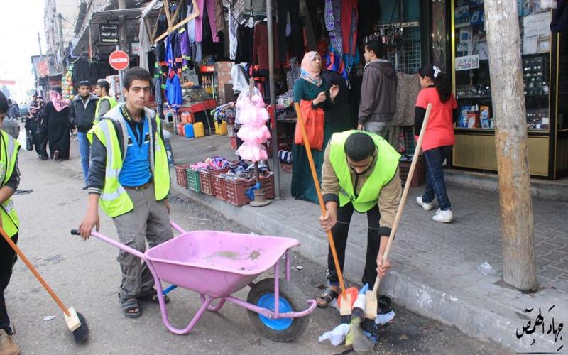 صور: "حماس" تنظم حملة لتنظيف شوارع رفح