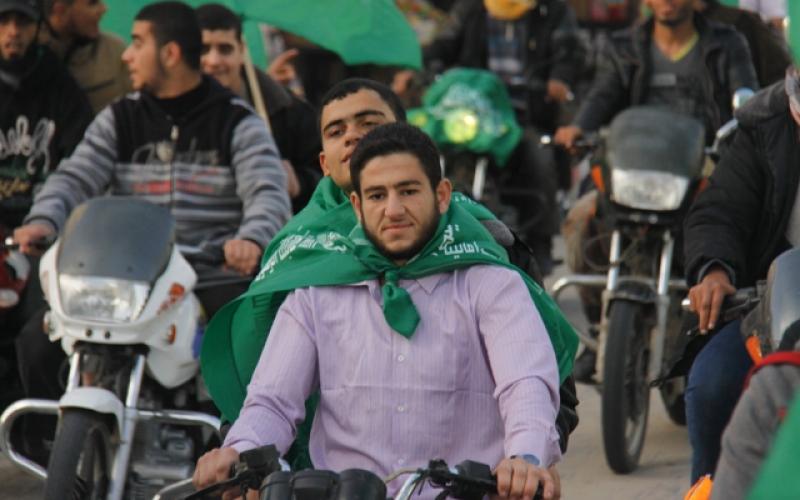 صور:مسيرة "دراجات" احتفالًا بالانطلاقة برفح