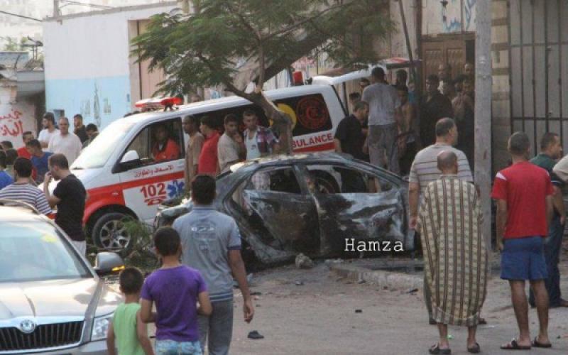 بالصور: إصابتان بتفجير 5 سيارات للمقاومة بغزة​