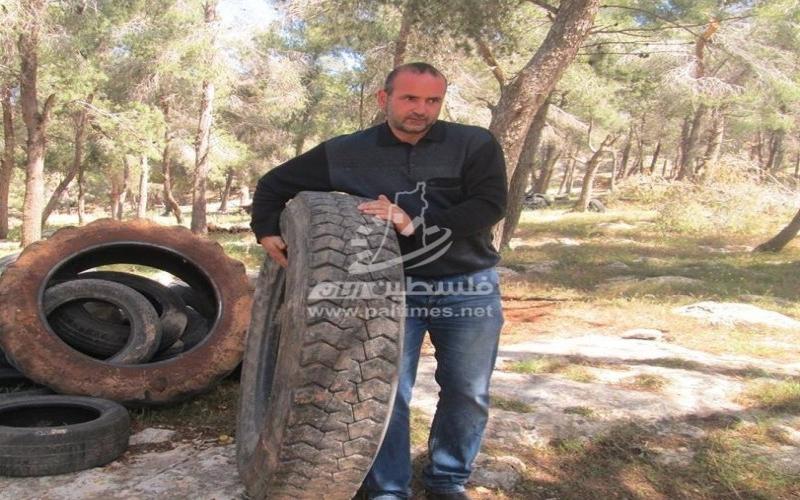 بالصور: "تدوير المخلفات" في نابلس "فن" لخدمة المجتمع