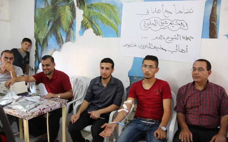 بالصور:خانيونس تتضامن مع  مخيم "عين الحلوة"