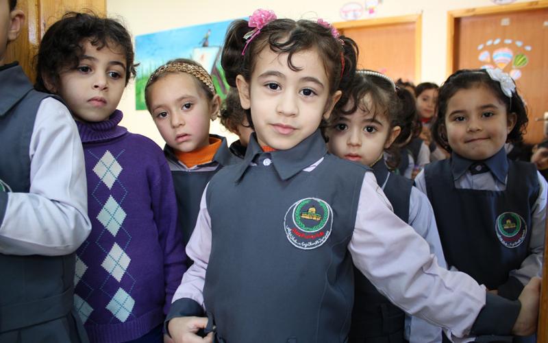 بالصور: بدء الدراسة في رياض الجمعية الإسلامية