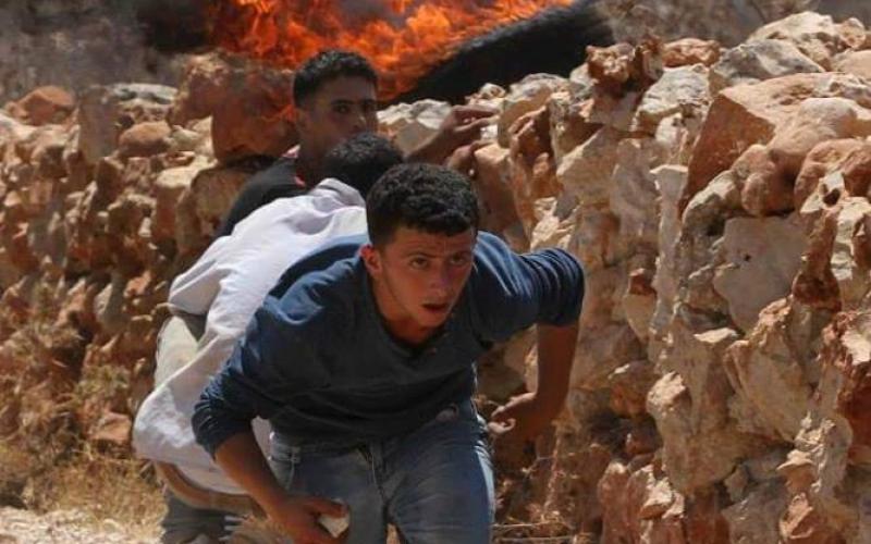 بالصور: إصابة العشرات بمواجهات مع الاحتلال في قصرة
