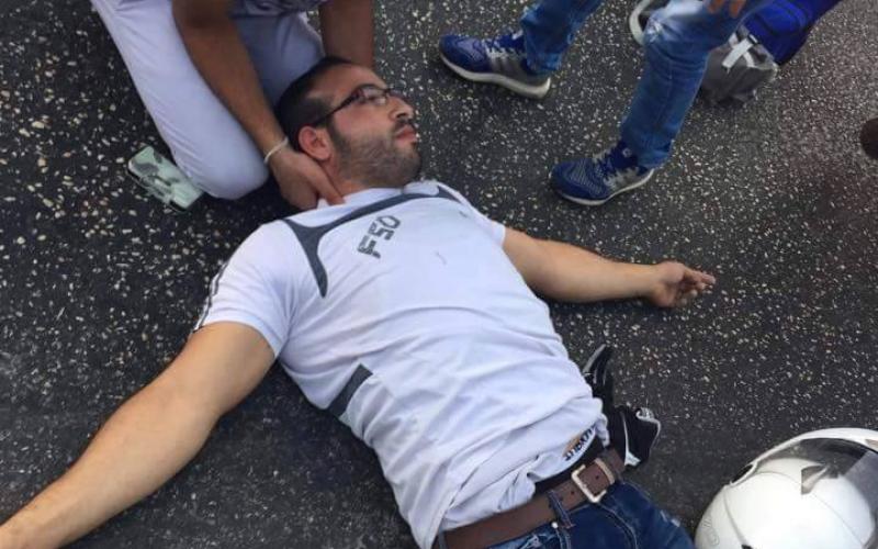 بالصور: مستوطن يدهس مقدسياً ويلوذ بالفرار