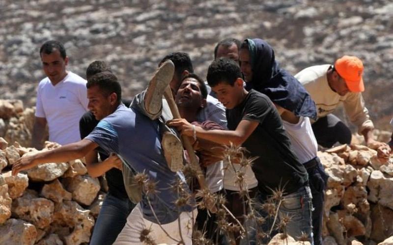 بالصور: إصابة العشرات بمواجهات مع الاحتلال في قصرة