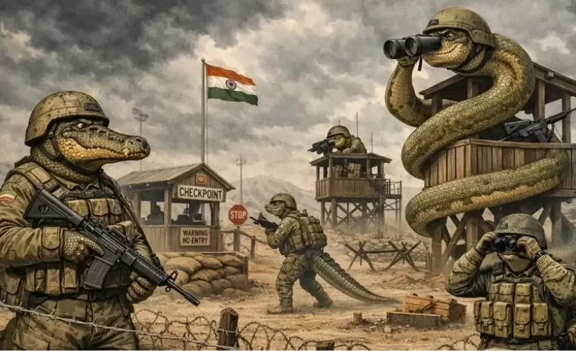 الهند تدرس الاستعانة بخدمات التماسيح والأفاعي لحراسة الحدود