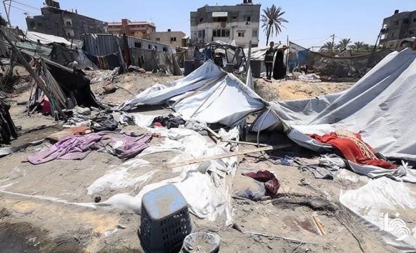 إصابات جراء استهداف طائرات الاحتلال خيمة نازحين شرق مخيم جباليا