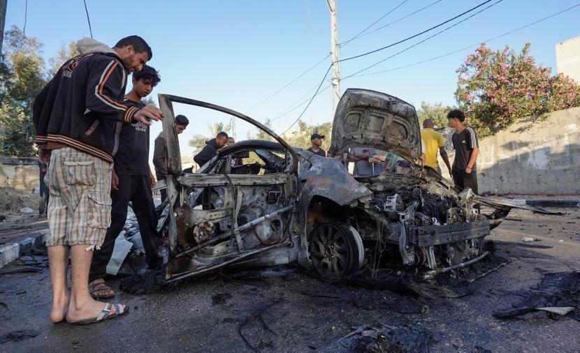 شهيدان وجرحى في غارة مسيرة استهدفت مركبة شمال "الصناعة" بخانيونس