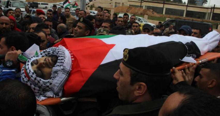 تشييع الشهيد حسن أبو الحاج برام الله