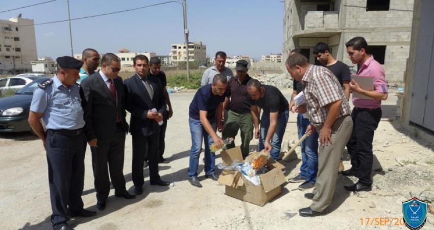 إتلاف مواد مخدرة في جنين