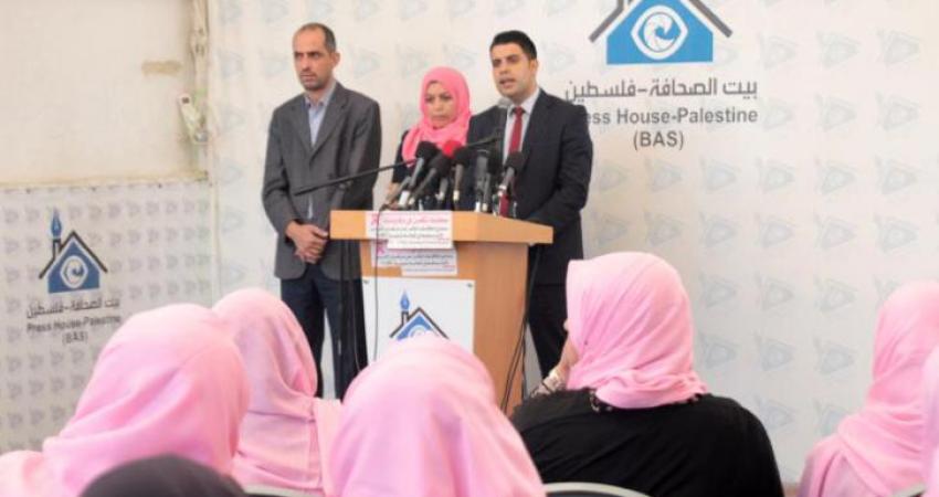 خلال مؤتمر صحفي لمريضات سرطان الثدي