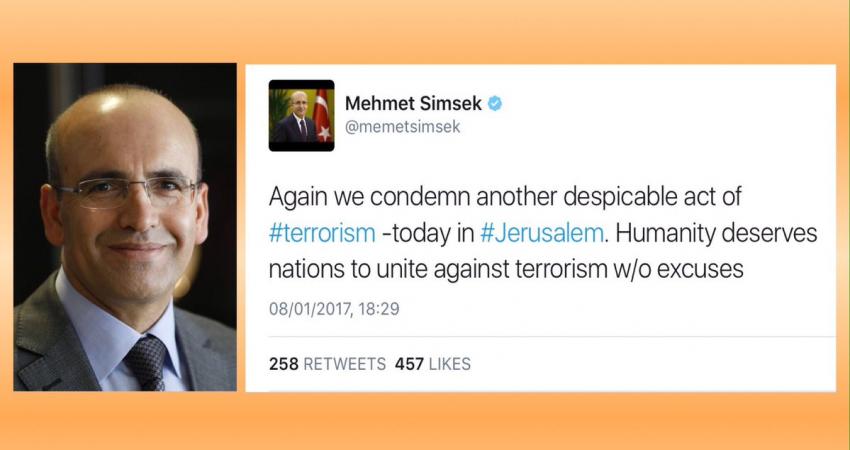 إدانة نائب رئيس الوزراء التركي لعملية القدس