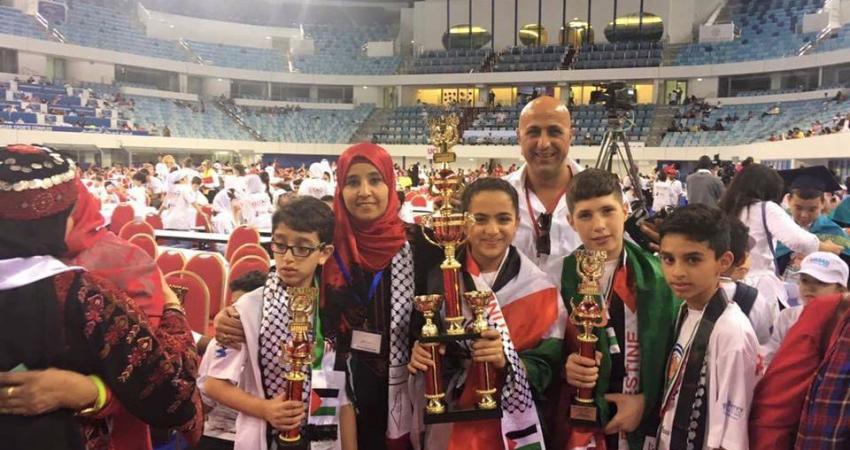 فلسطين تحصد المرتبتين الثانية والرابعة عالميا بمسابقة الحساب الذهني للأباكس