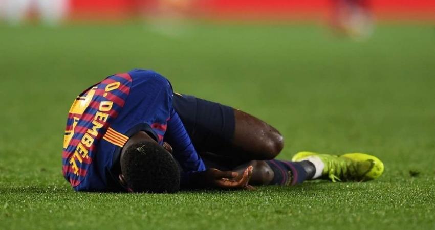 برشلونة يصدر بيانًا بشأن إصابة ديمبلي